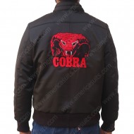Sylvester Stallone Black Cobra Bomber Jacket