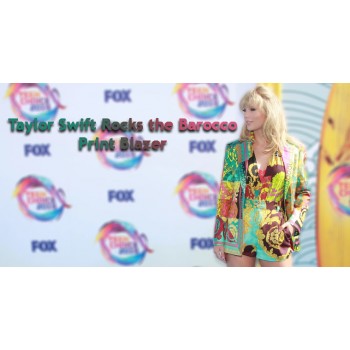 Taylor Swift Rocks the Barocco Print Blazer A Stunning Style Statement