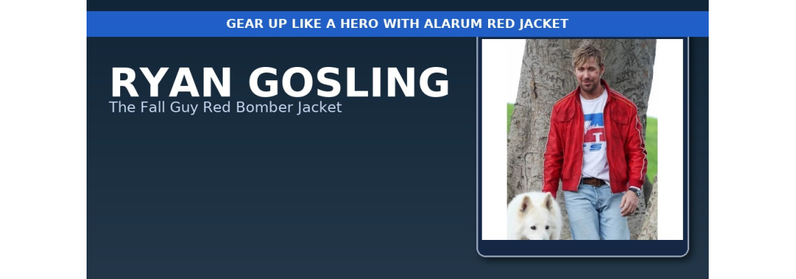 The Fall Guy Ryan Gosling Red Bomber Jacket – Colt Seavers Stuntman Style