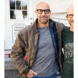 The Silence Stanley Tucci Brown Jacket