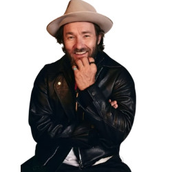 Train Dreams 2025 Joel Edgerton Black Leather Jacket