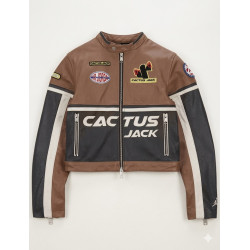 Travis Scott Cactus Jack Leather Jacket