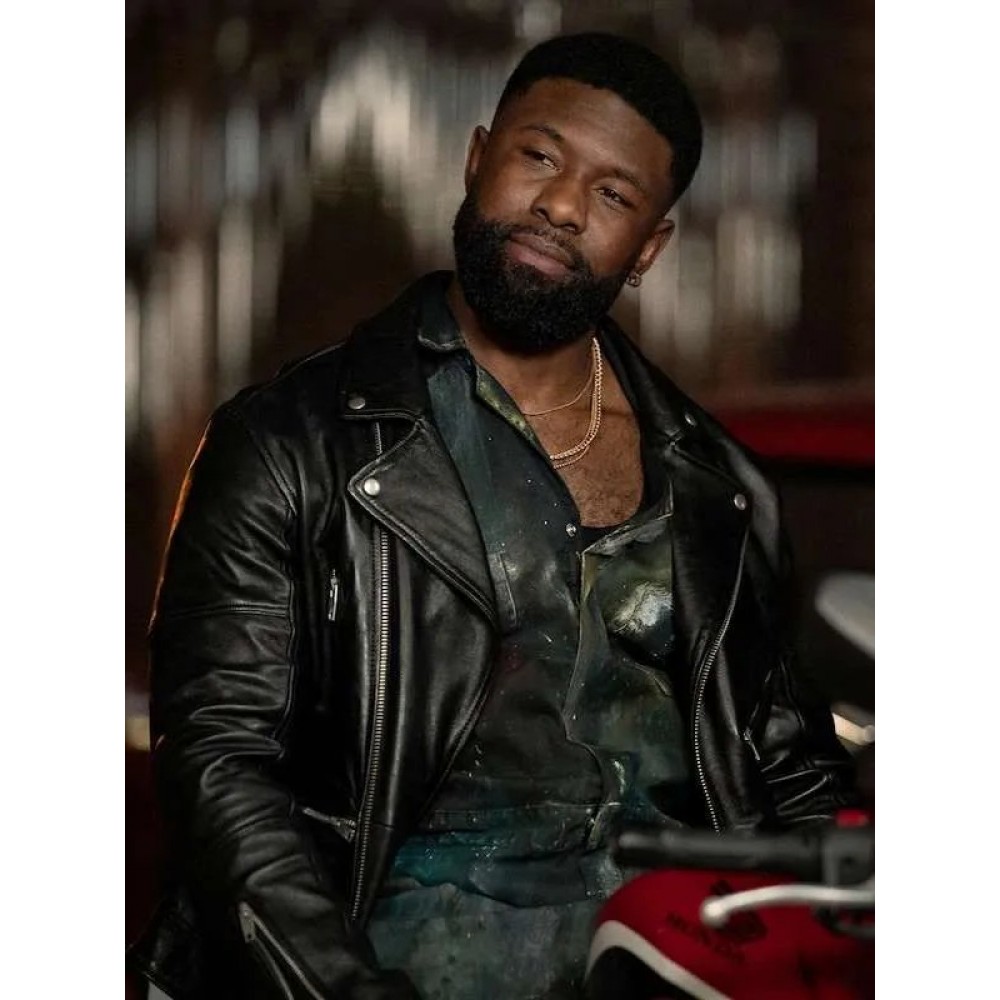 Trevante Rhodes Mea Culpa 2024 Black Leather Jacket