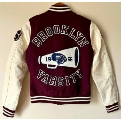 True Religion Maroon Varsity Letterman Jacket