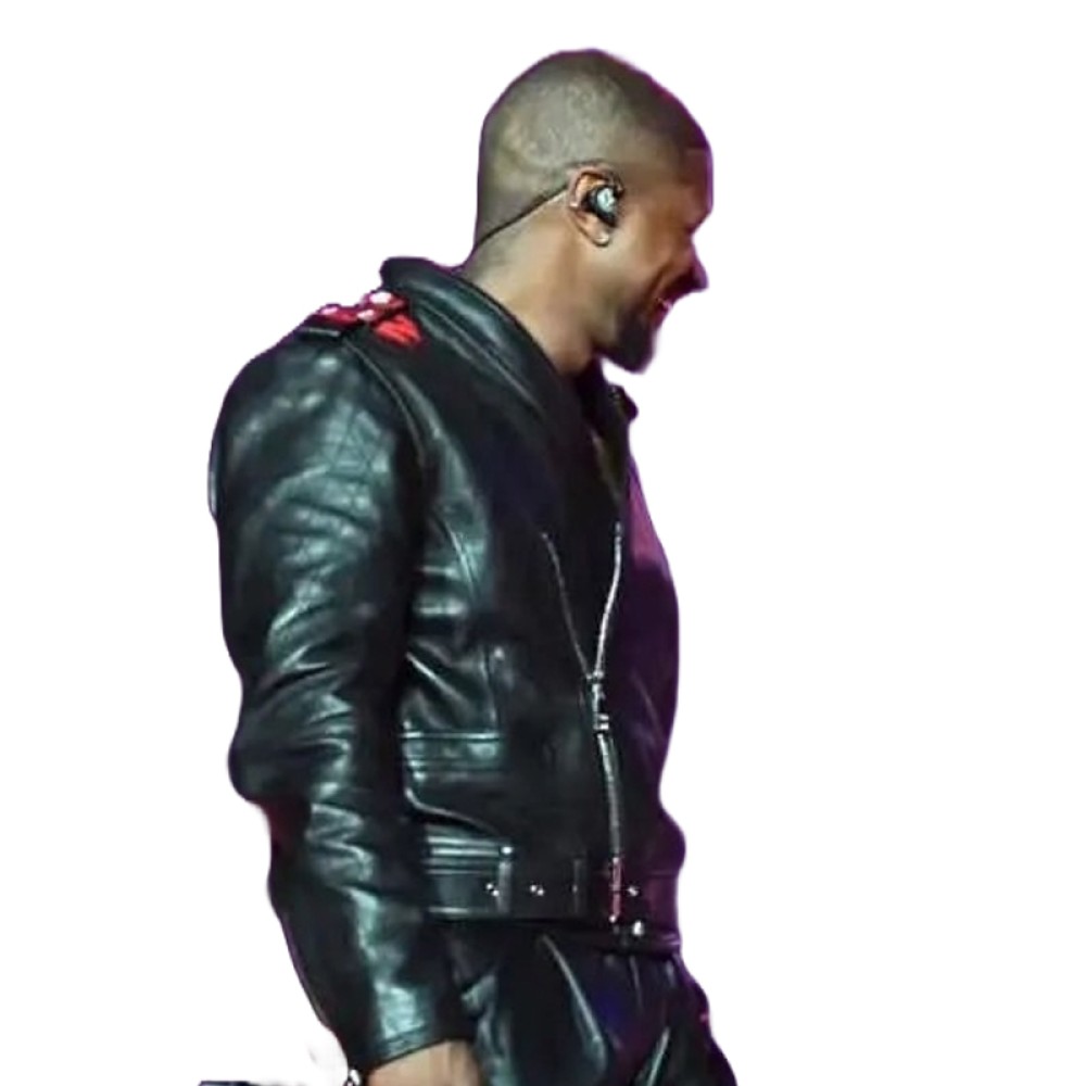 Usher Rapper Suits Usher 2024 Hot Black Leather Jacket