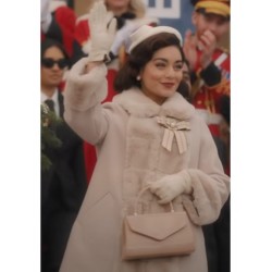 Vanessa Hudgens The Princess Switch 2021 Fur Coat