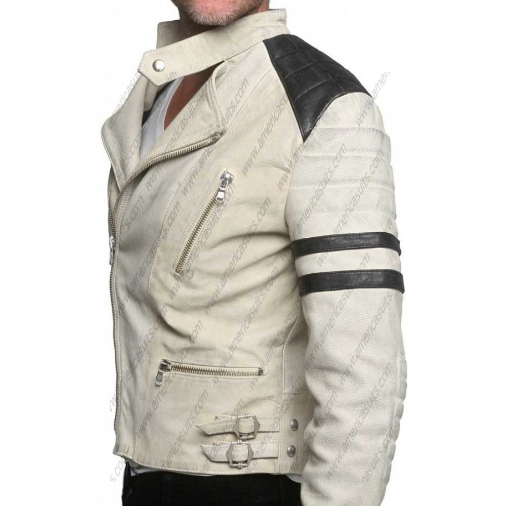 Vintage Crocodile brand Dirty white Jacket, Men's Fashion, Coats