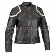 Slimfit Black Biker Leather Jacket