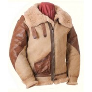 Winter Bomber Shearling Leather Jacket