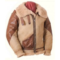 Winter Bomber Shearling Leather Jacket