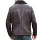 Shearling Wine Red Winter Jacket For Men