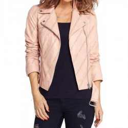 Women Asymmetrical Baby Pink Jacket