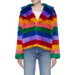 Yara Shahidi Grown-Ish S02 Rainbow Fur Coat