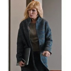 Yellowstone S04 Beth Dutton Blue Tweed Coat