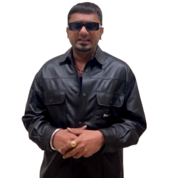 Yo Yo Honey Singh Black Leather Jacket