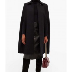 Younger S07 Kelsey Peters Black Cape Coat