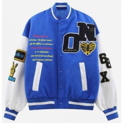 Zero Fighter T-Rex Dinosaur Skeleton Blue Jacket
