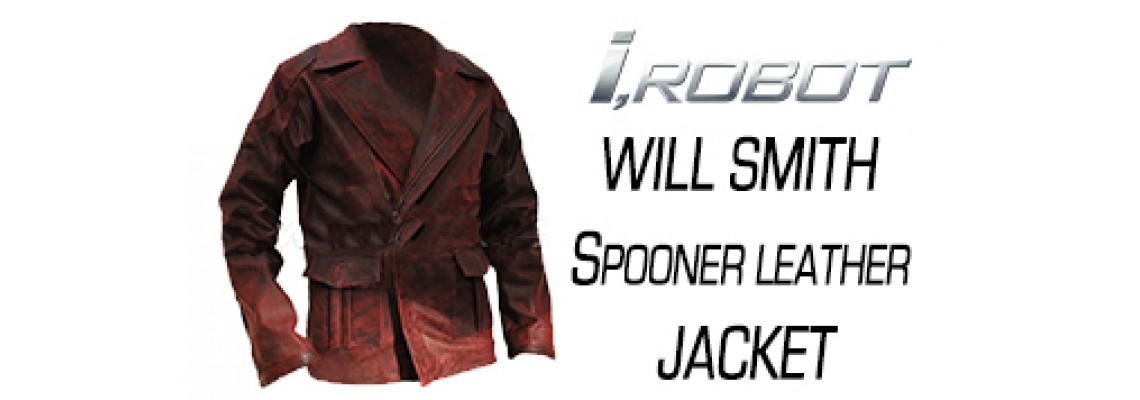 Will Smith I Robot Del Spooner Leather Jacket Coat Will Smith I Robot Del Spooner Leather Jacket Coat