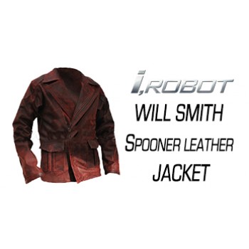 Will Smith I Robot Del Spooner Leather Jacket Coat