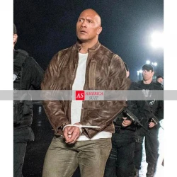Dwayne Johnson Rampage Distressed Leather Jacket
