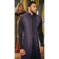 Chadwick Boseman Black Panther 2 Wool Coat