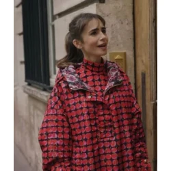 Emily In Paris S03 Emily Cooper Cherries Printed Jacket