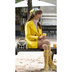 Emily in Paris S03 Emily Cooper Yellow Coat