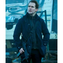 Gangs of London Mads Koudal Blue Cotton Jacket Gangs of London Mads Koudal Blue Cotton Jacket