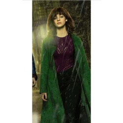 Gotham Knights Olivia Rose Keegan Green Wool Coat Gotham Knights Olivia Rose Keegan Green Wool Coat