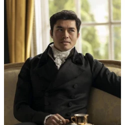Henry Golding Persuasion Mr. Elliot Black Long Coat