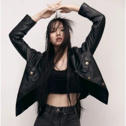 Lisa BlackPink Leather Jacket