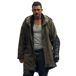 Orlando Bloom Deep Cover Beige Coat