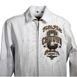 Pelle Pelle white leather jacket