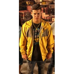 Sintonia Jottape Carvalho Cotton Yellow Hooded Jacket Sintonia Jottape Carvalho Cotton Yellow Hooded Jacket