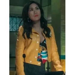 The Equalizer S03 Melody Bayani Yellow Leather Jacket 