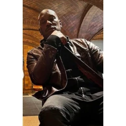 Tyrese Gibson Brown Leather Jacket 