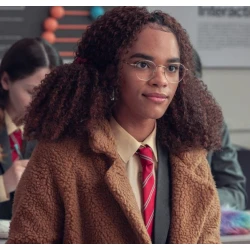 Yasmin Finney Heartstopper Elle Argent Fur Jacket Yasmin Finney Heartstopper Elle Argent Fur Jacket