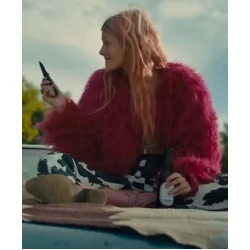 Camila Morrone Marmalade Fur Purple Jacket