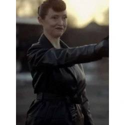 Janine Theriault Relax I’m from the Future Leather Coat