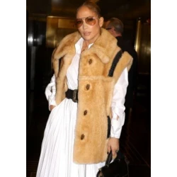 Jennifer Lopez Faux Fur Vest