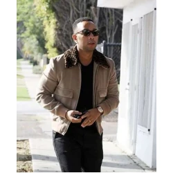 John Legend Street Style Shearling Jacket John Legend Street Style Shearling Jacket