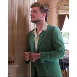Josh Hutcherson The Beekeeper 2024 Green Blazer Josh Hutcherson The Beekeeper 2024 Green Blazer