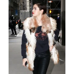 Selena Gomez Fur Vest