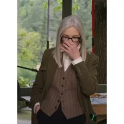 Summer Camp 2024 Diane Keaton Green Coat
