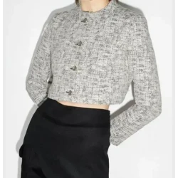 Emily In Paris S03 Camille Tweed Cropped Jacket