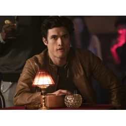 Riverdale S03 Charles Melton Brown Leather Jacket