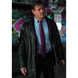 Detective Oppal Pig Killer  Leather Coat