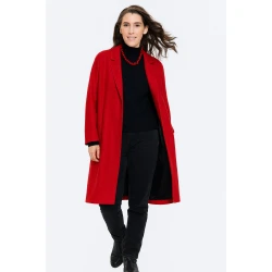 A Keller Christmas Vacation Eden Sher Red Wool Coat