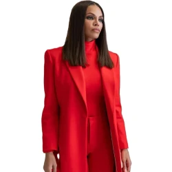 Beauty in Black Crystle Stewart Red Long Coat