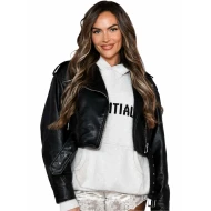 Finding Emily 2026 Amy Kenyon Black Leather Jacket